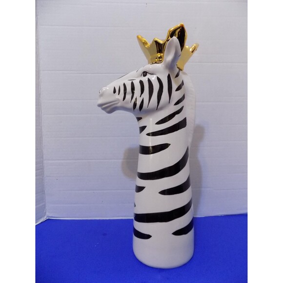 NEW Ceramic Zebra Vase Figurine Statue - Picture 6 of 6